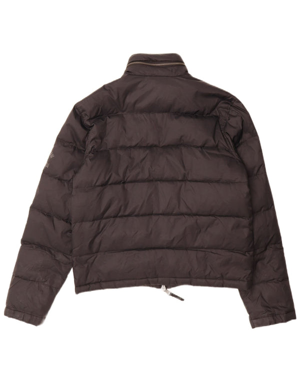 Calvin Klein Jeans Mens Hooded Padded Jacket UK 38 Medium Black Polyamide