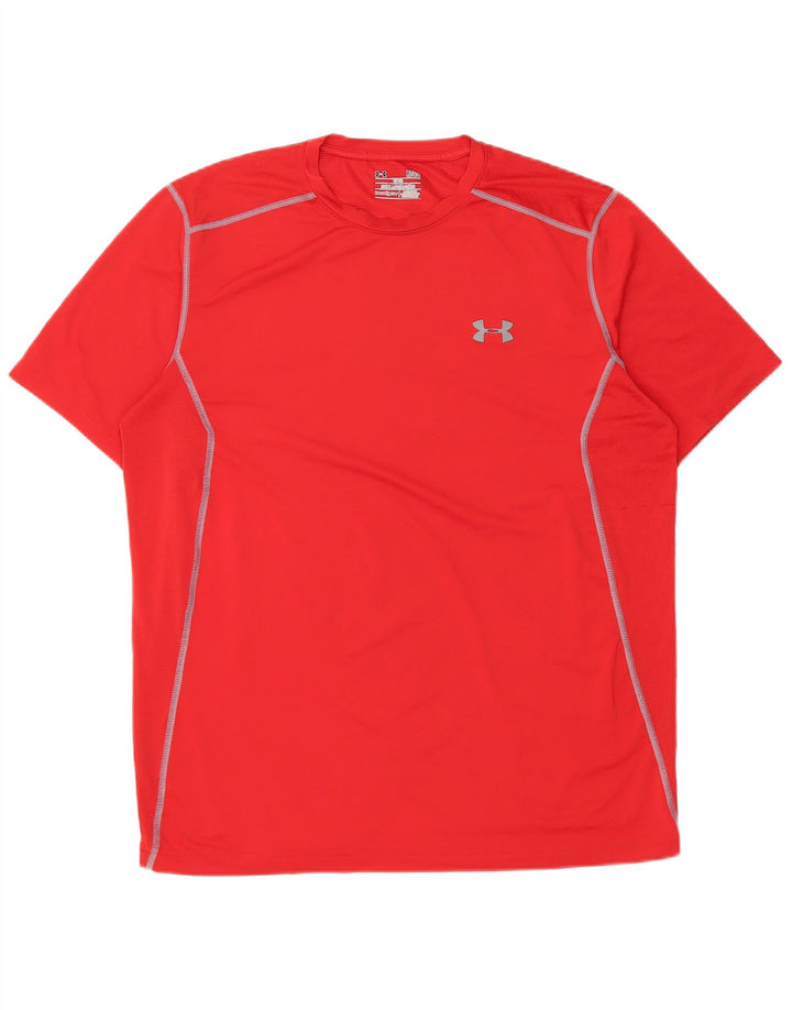 Under Armour Mens Heat Gear T-Shirt Top Large Red