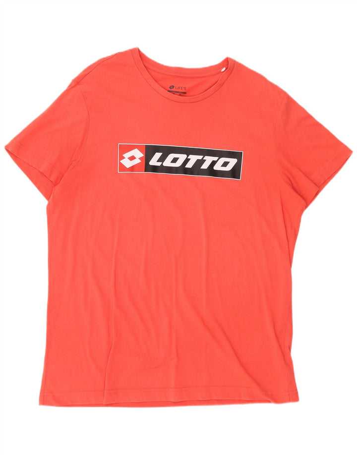 LOTTO Mens Graphic T-Shirt Top 2XL Red
