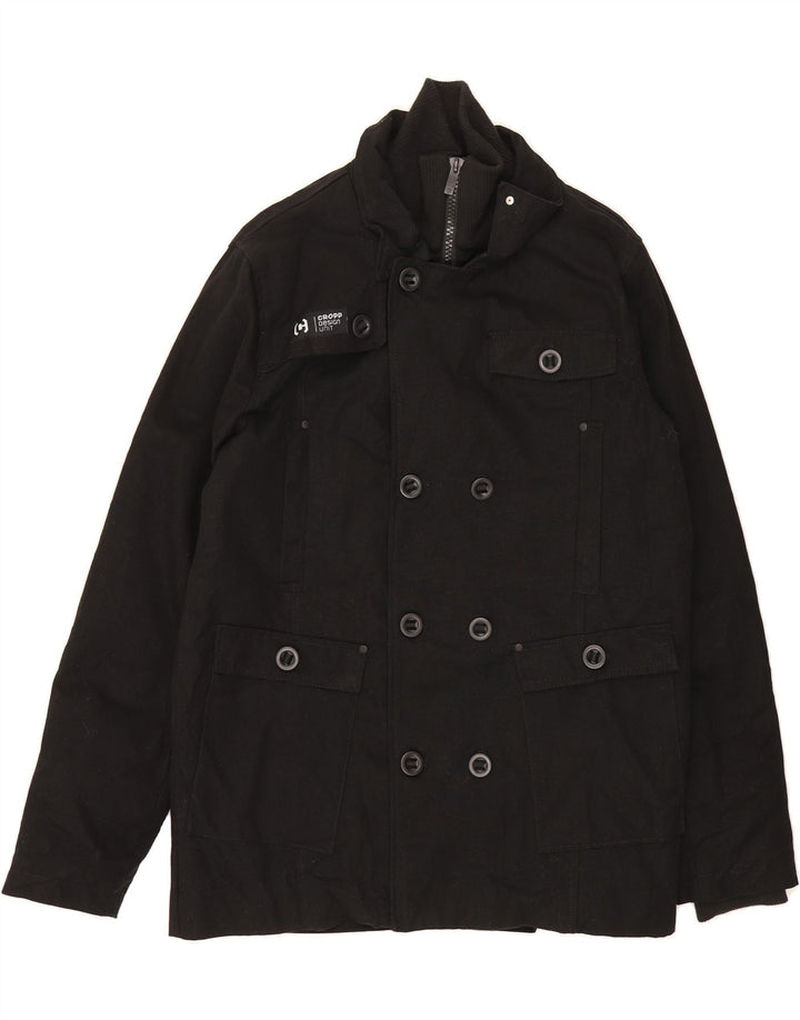 CROPP Mens Utility Jacket UK 40 Large Black Cotton Vintage Cropp and Second-Hand Cropp from Messina Hembry 