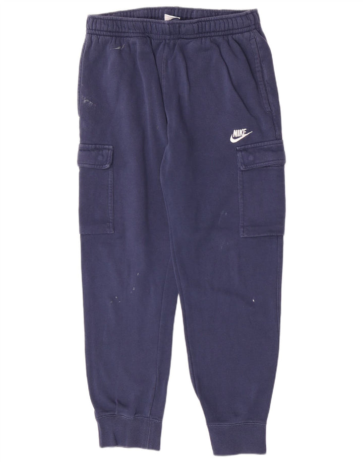 Nike Mens Cargo Tracksuit Trousers Joggers Medium Navy Blue Cotton
