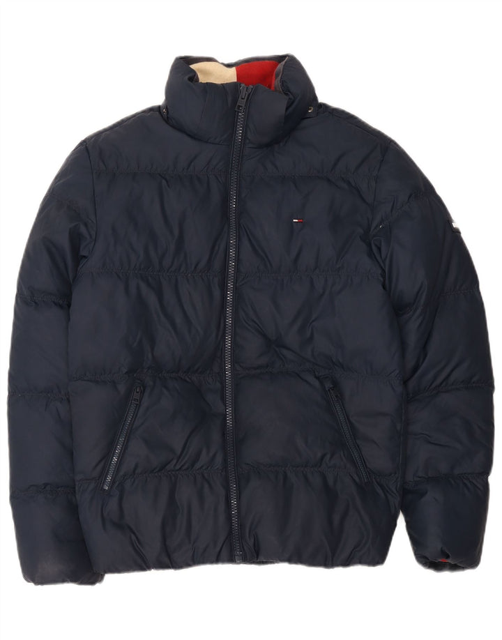 Tommy Hilfiger Womens Oversized Padded Jacket UK 10 Small Navy Blue