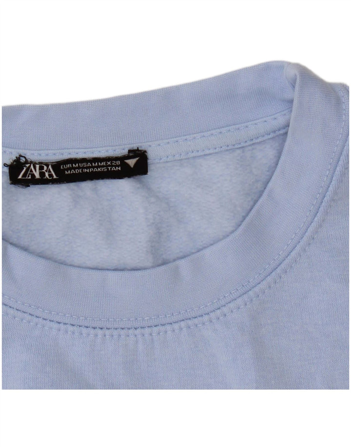 Zara Womens Sweatshirt Jumper UK 14 Medium Blue