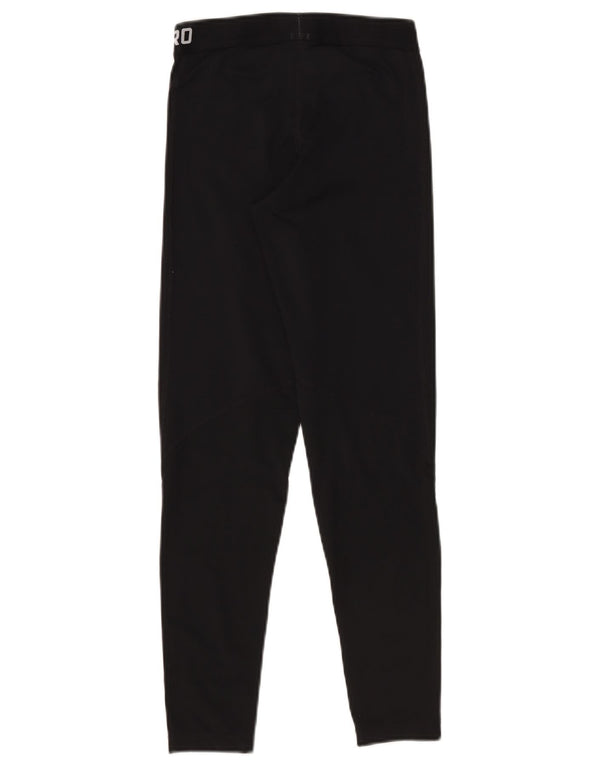 Nike Womens Dri Fit Graphic Leggings UK 12 Medium Black Polyester