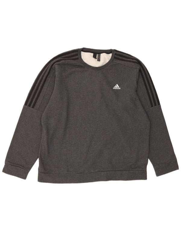 Adidas Mens Sweatshirt Jumper XL Grey Cotton
