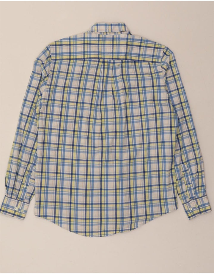 TOMMY HILFIGER Mens Shirt Small Blue Check Cotton Vintage Tommy Hilfiger and Second-Hand Tommy Hilfiger from Messina Hembry 