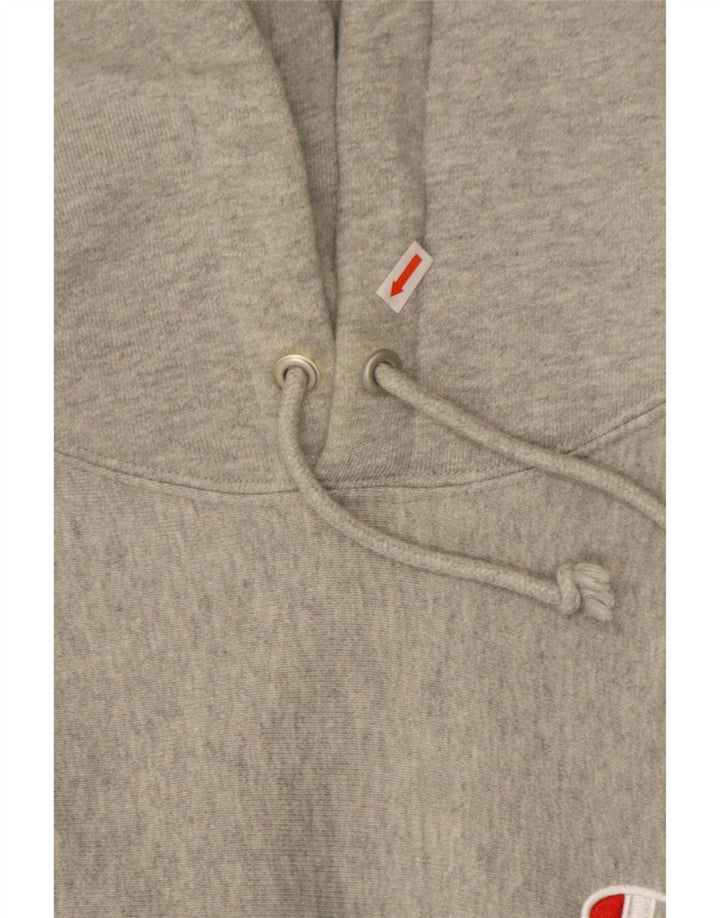 Champion Mens Reverse Weave Hoodie Jumper Medium Grey Flecked Cotton