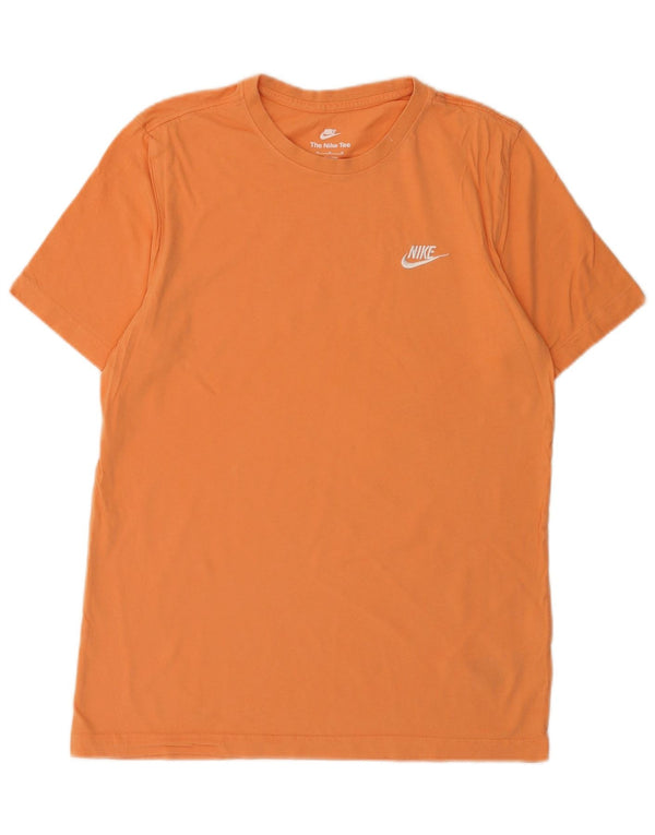 Nike Mens T-Shirt Top Medium Orange Cotton