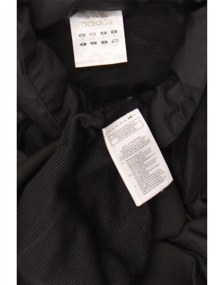 Adidas Mens Graphic Tracksuit Top Jacket Medium Black Polyester