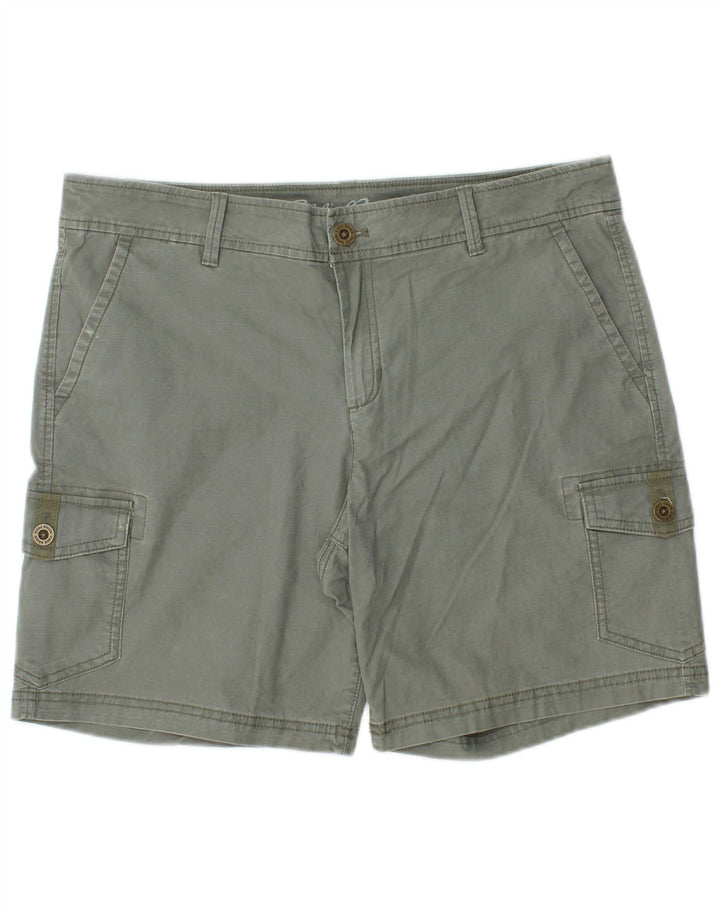 Eddie Bauer Womens Cargo Shorts US 12 Large W36 Khaki Cotton