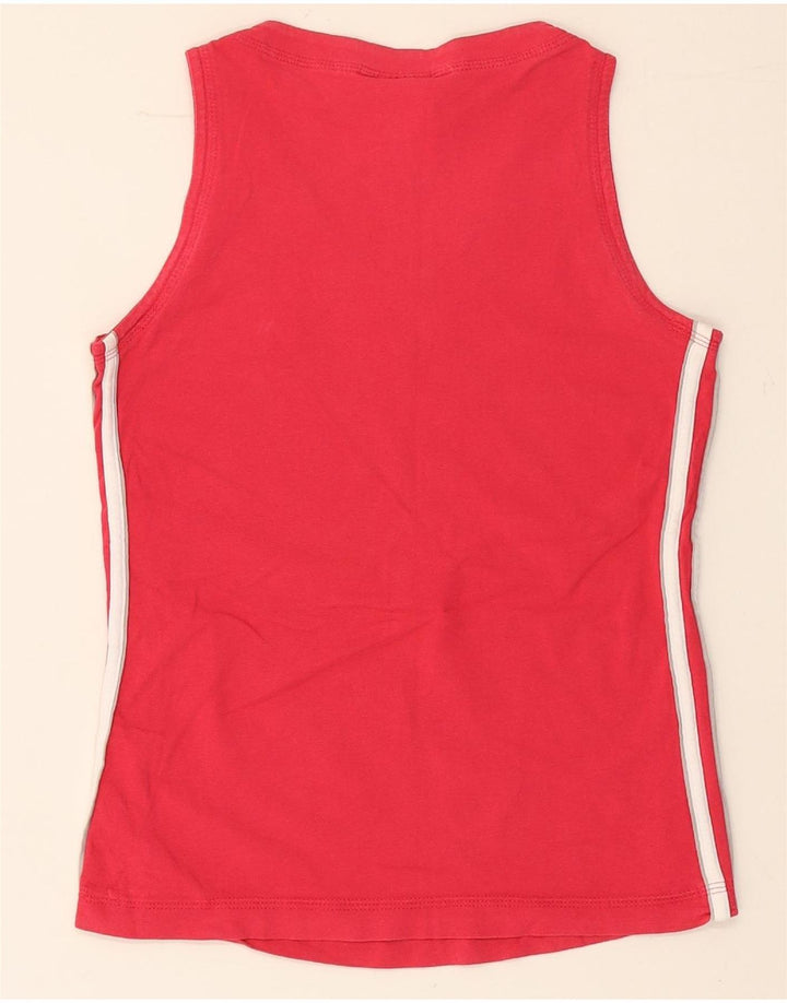 Adidas Womens Vest Top UK 10 Small Red Cotton