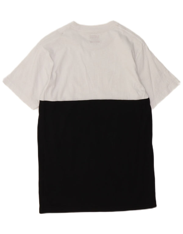 Vans Mens Classic Fit T-Shirt Top Small Black Colourblock Cotton