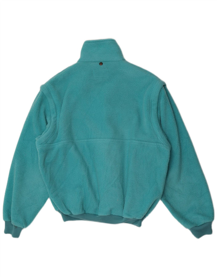 Aesse Mens Fleece Jacket UK 38 Medium Turquoise Polyester Sports
