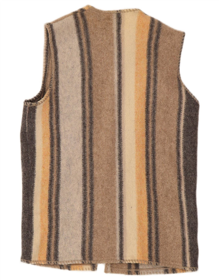 Benetton Womens Sleeveless Cardigan Sweater UK 16 Large Multicoloured Wool