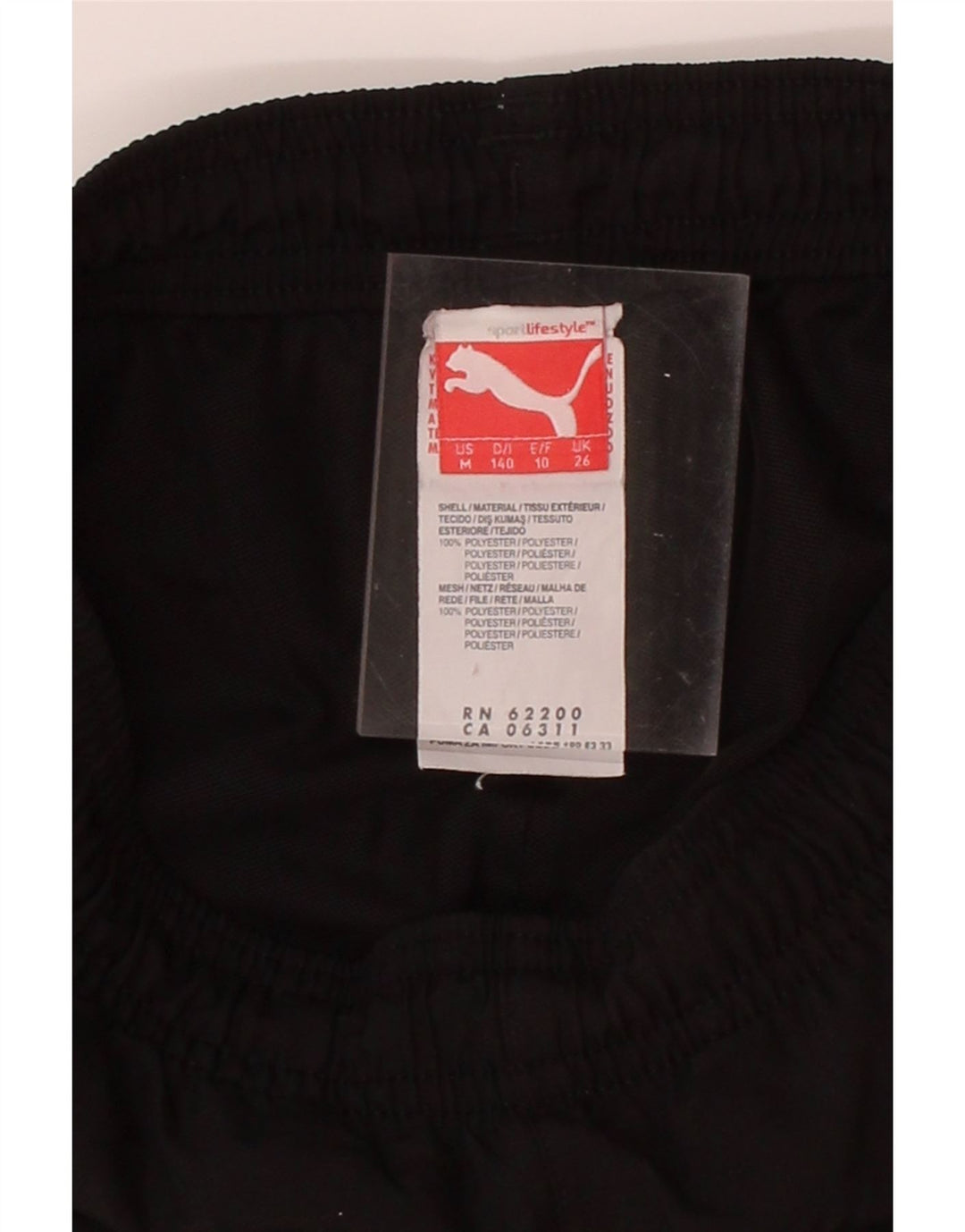 PUMA Boys Graphic Sport Shorts 9-10 Years Black Polyester Vintage Puma and Second-Hand Puma from Messina Hembry 