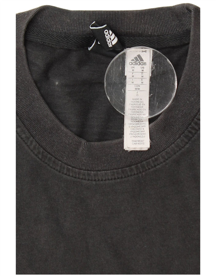 Adidas Mens T-Shirt Top Medium Black Cotton