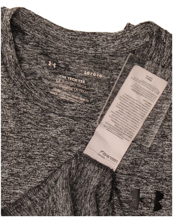Under Armour Mens T-Shirt Top Large Grey Flecked Polyester