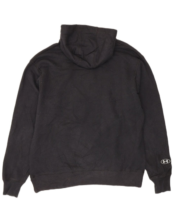 Under Armour Mens Graphic Hoodie Jumper Medium Black Cotton