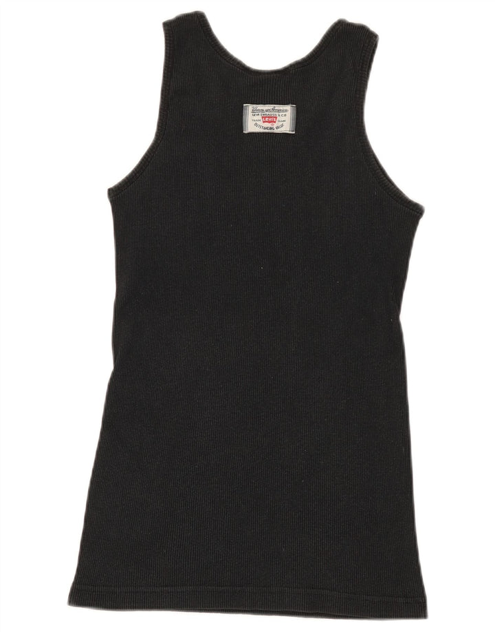 Levi's Womens Vest Top UK 12 Medium Black Cotton