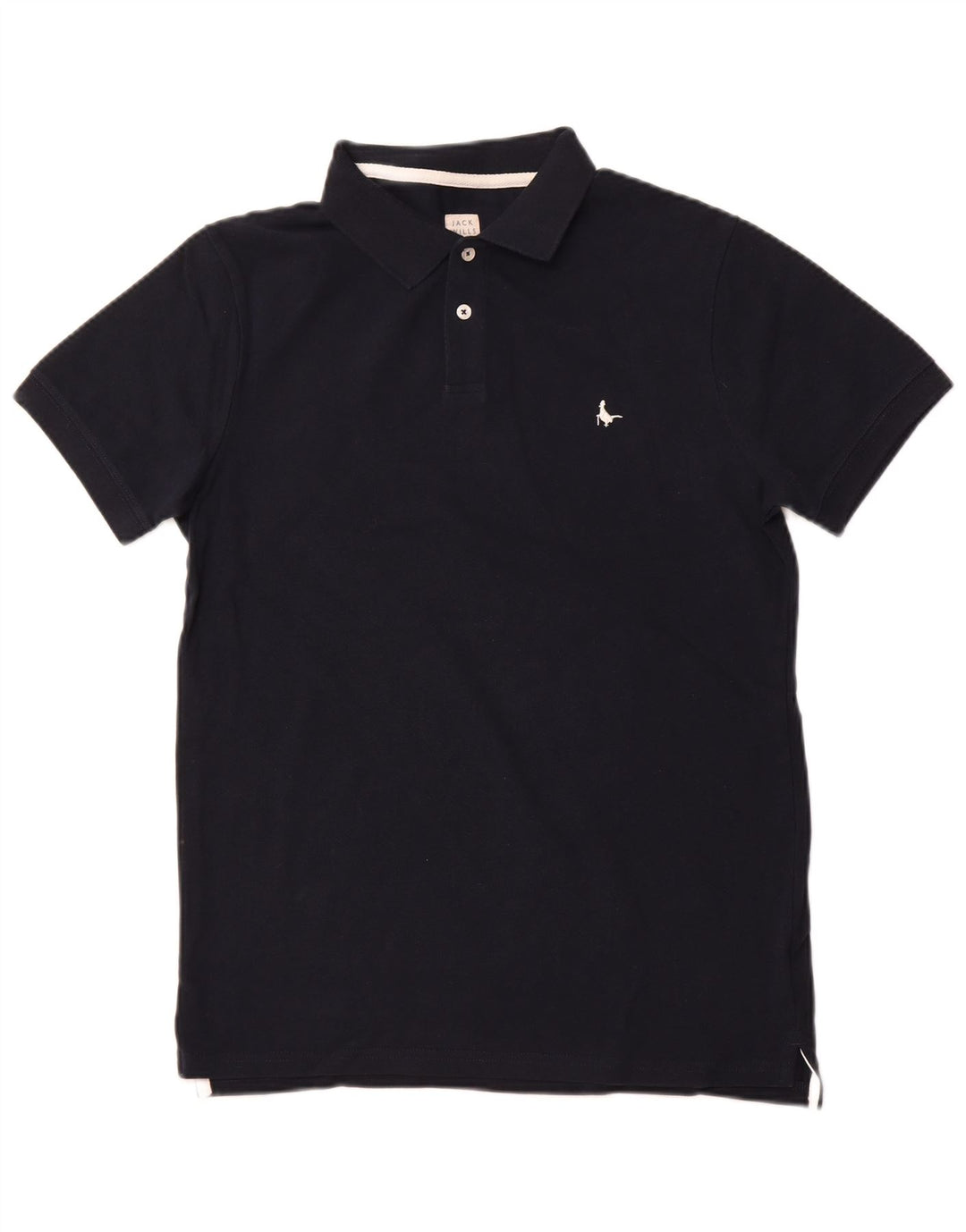 JACK WILLS Mens Polo Shirt Medium Navy Blue Cotton