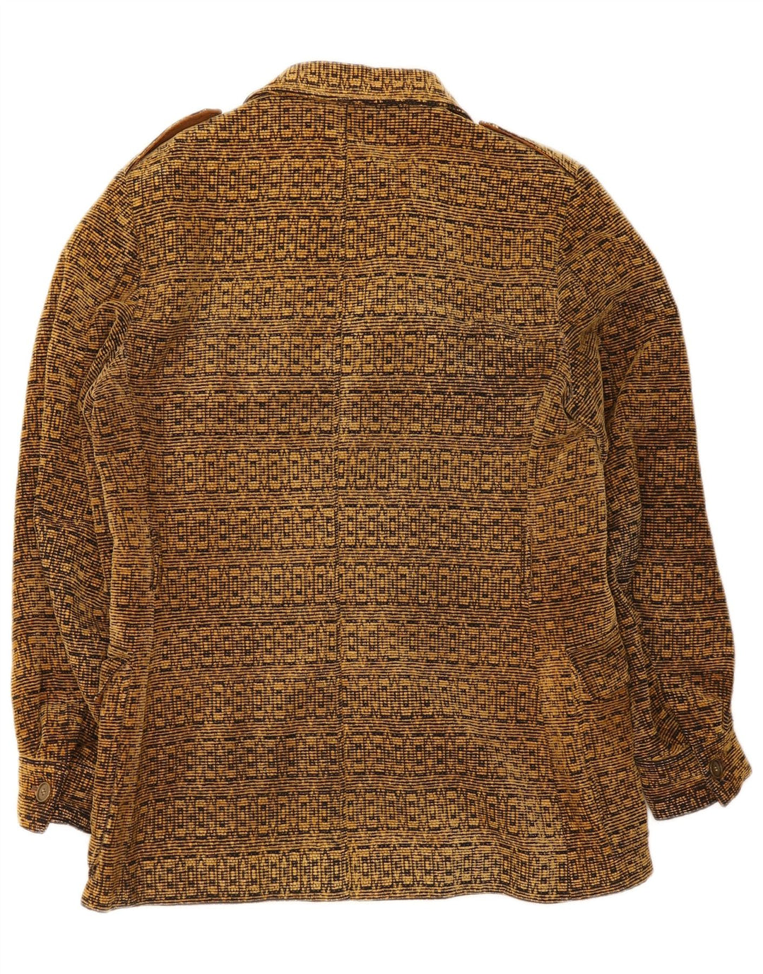 Vintage Mens Military Jacket UK 38 Medium Beige Geometric