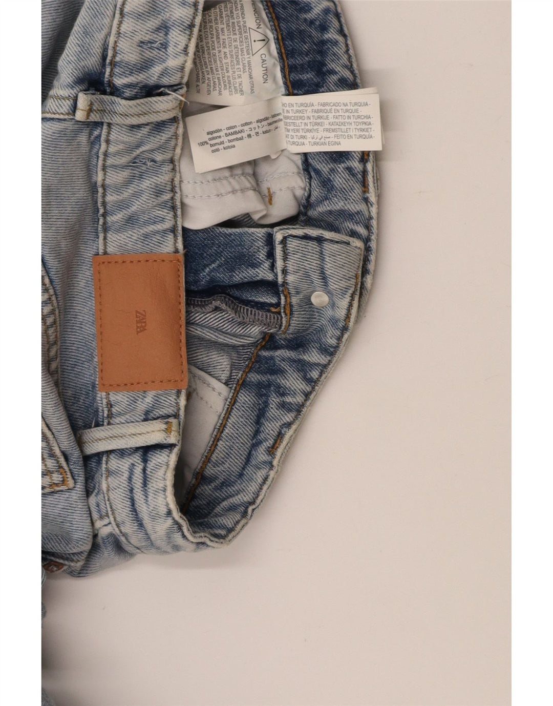 ZARA Womens Straight Jeans W22 L28 Blue Cotton