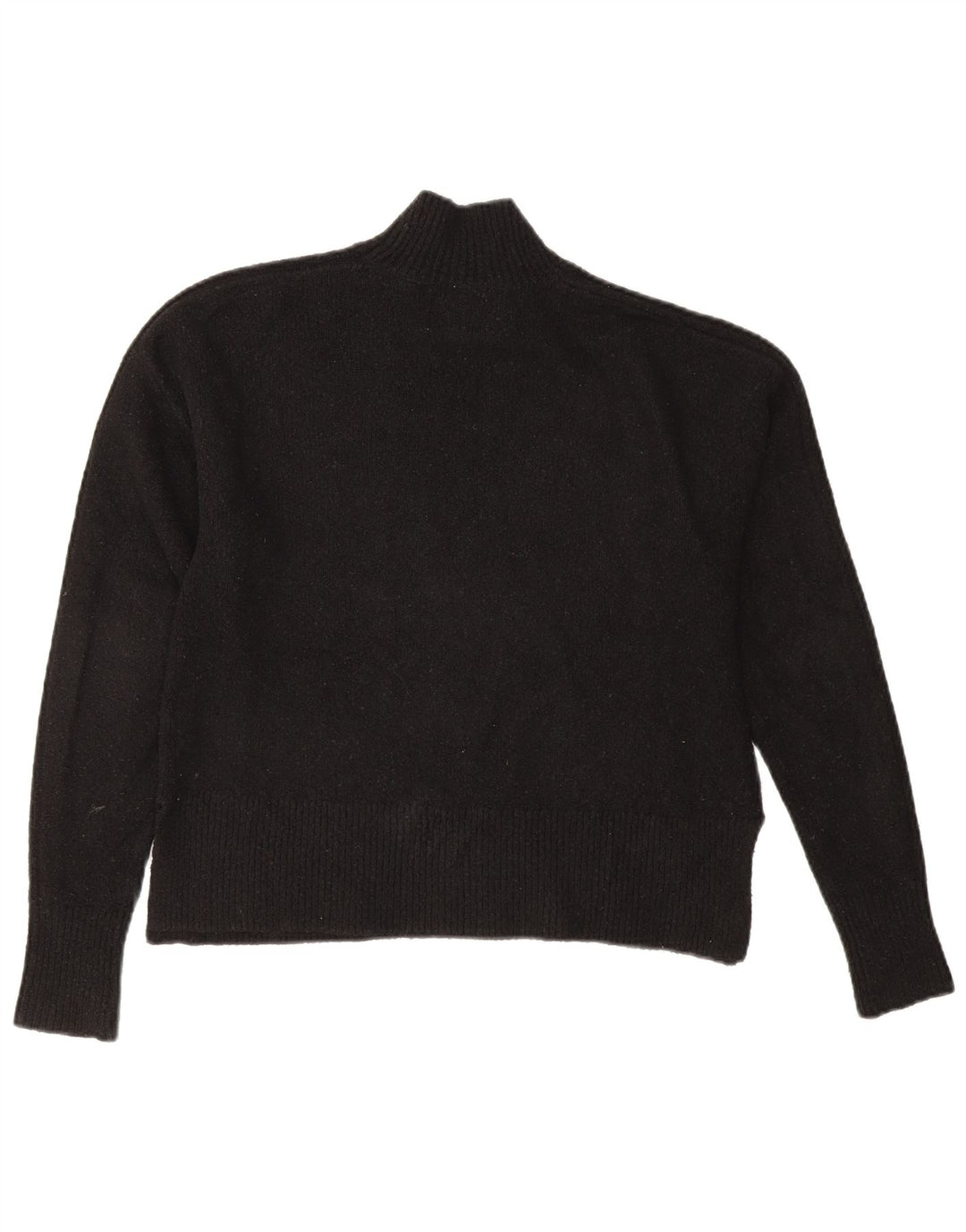 Jack Wills Womens Oversized Turtle Neck Jumper Sweater UK 8 Small Black