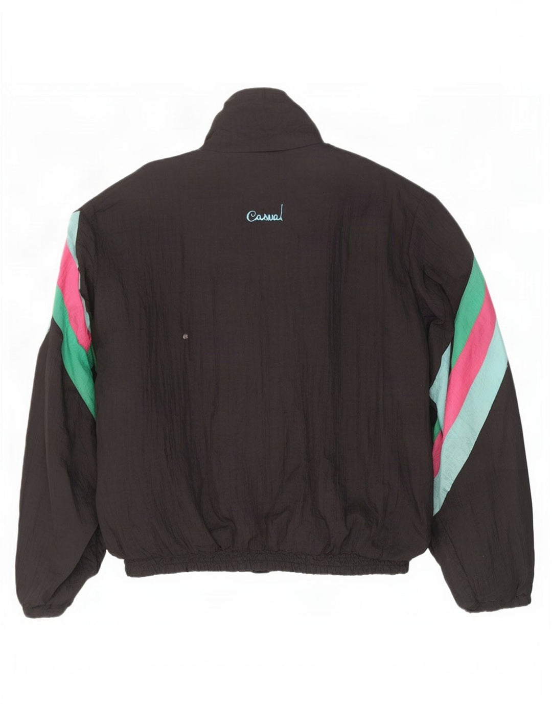 Creation Mens Tracksuit Top Jacket XL Black Colourblock Polyamide