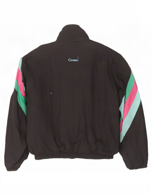 Creation Mens Tracksuit Top Jacket XL Black Colourblock Polyamide