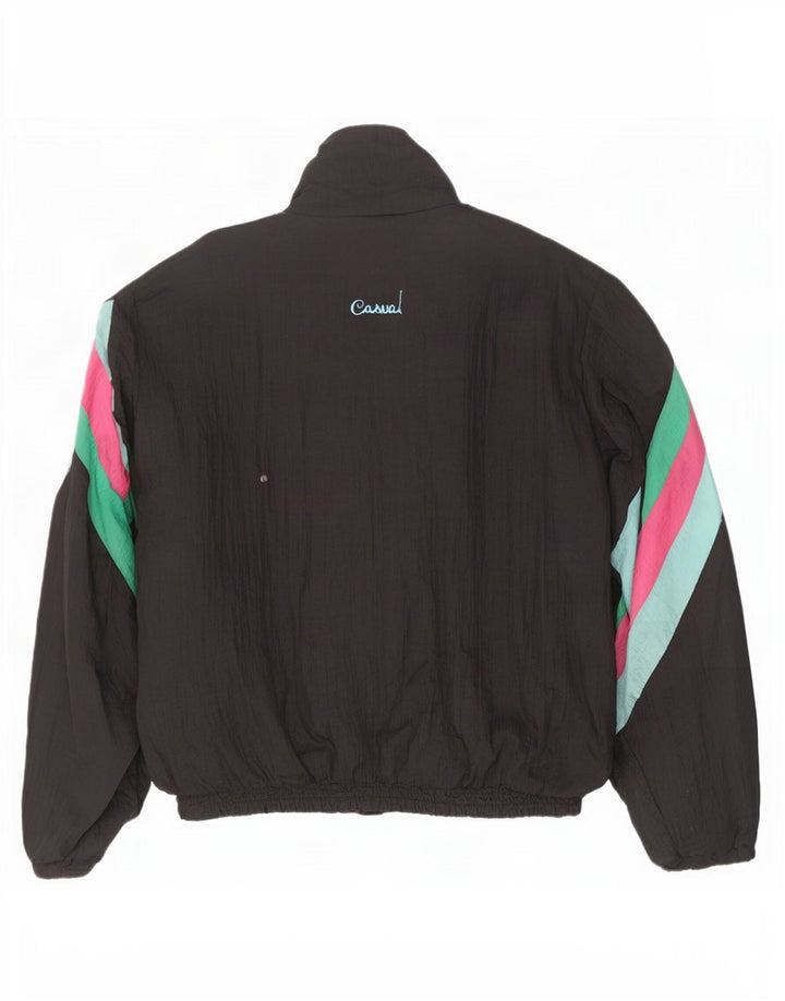 Creation Mens Tracksuit Top Jacket XL Black Colourblock Polyamide