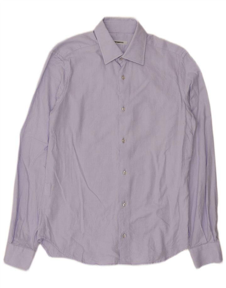 Naracamicie Mens Shirt Small Purple Cotton