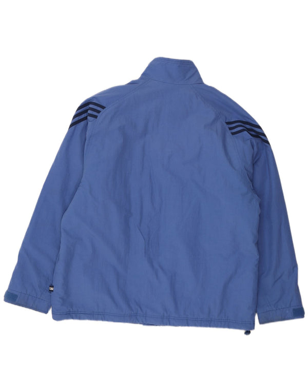 Adidas Mens Windbreaker Jacket UK 42/44 Large Blue Polyester