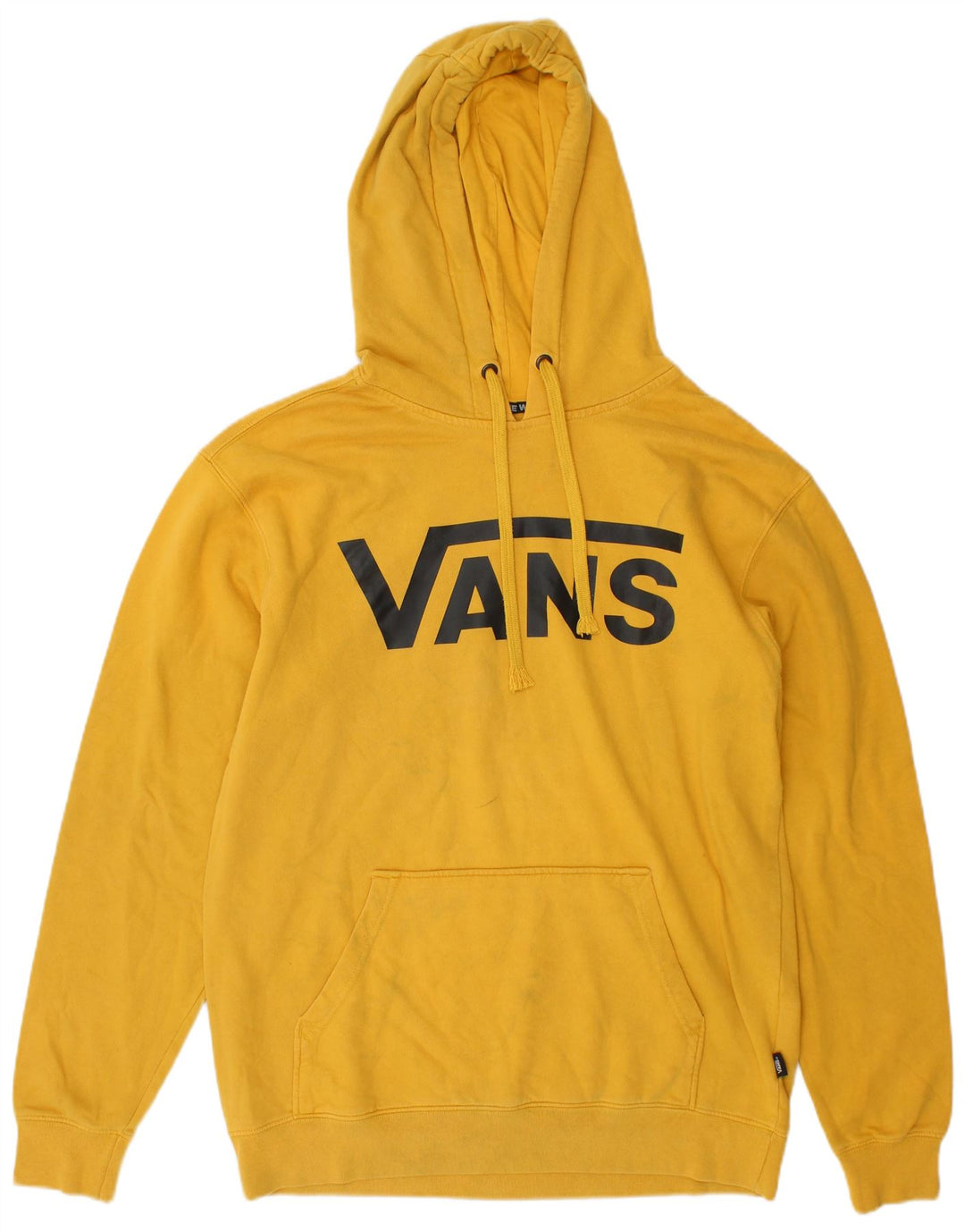 Vans Mens Graphic Hoodie Jumper Medium Yellow Cotton