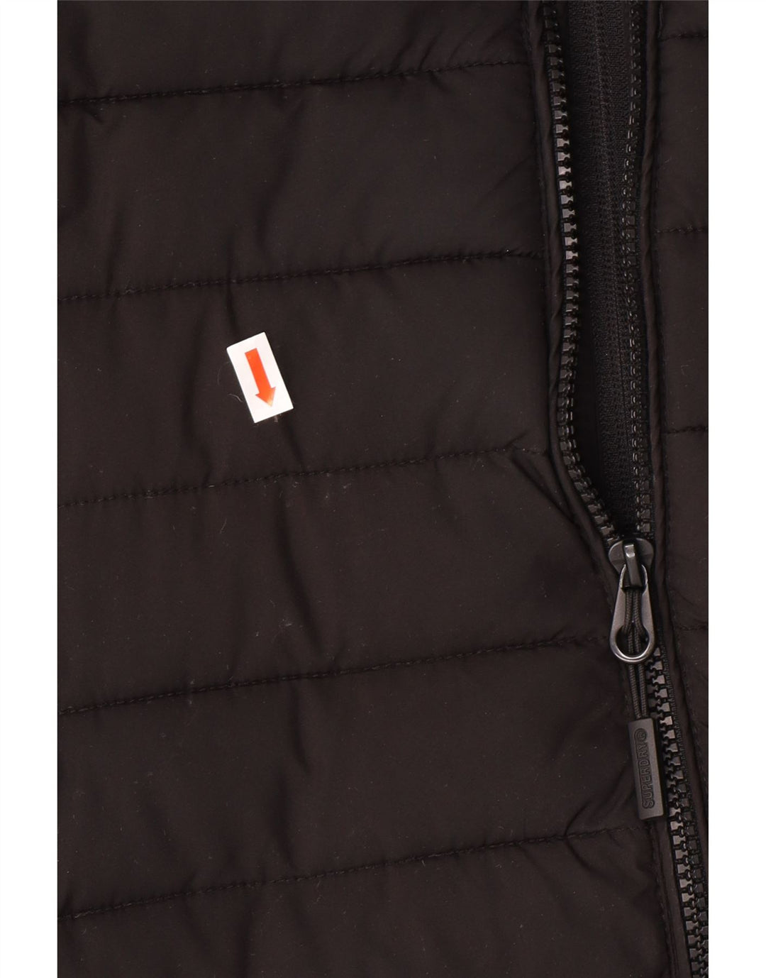 Superdry Mens Hooded Padded Jacket Large Black Polyester