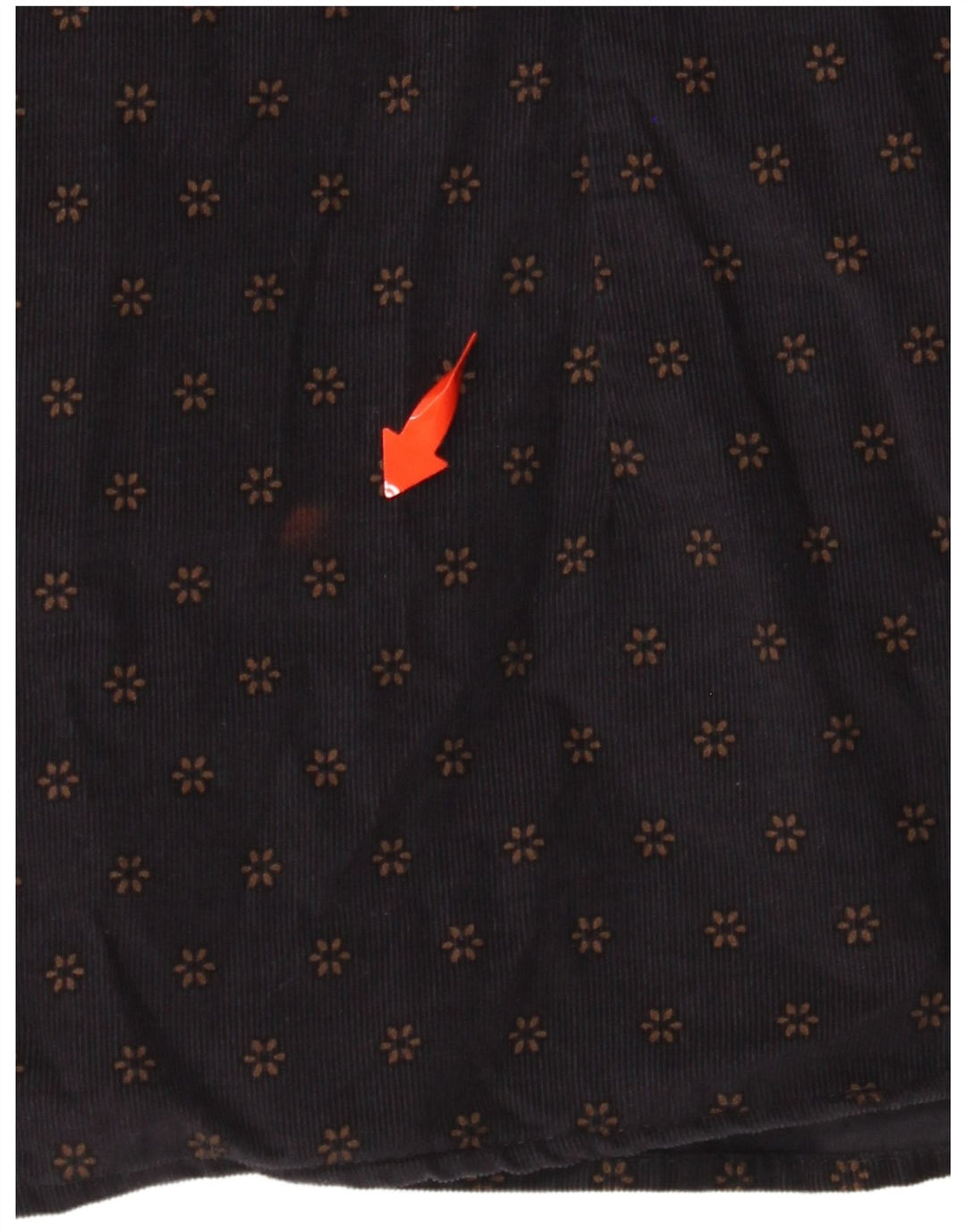 TED BAKER Mens Corduroy Shirt Size 6 2XL Navy Blue Floral Cotton