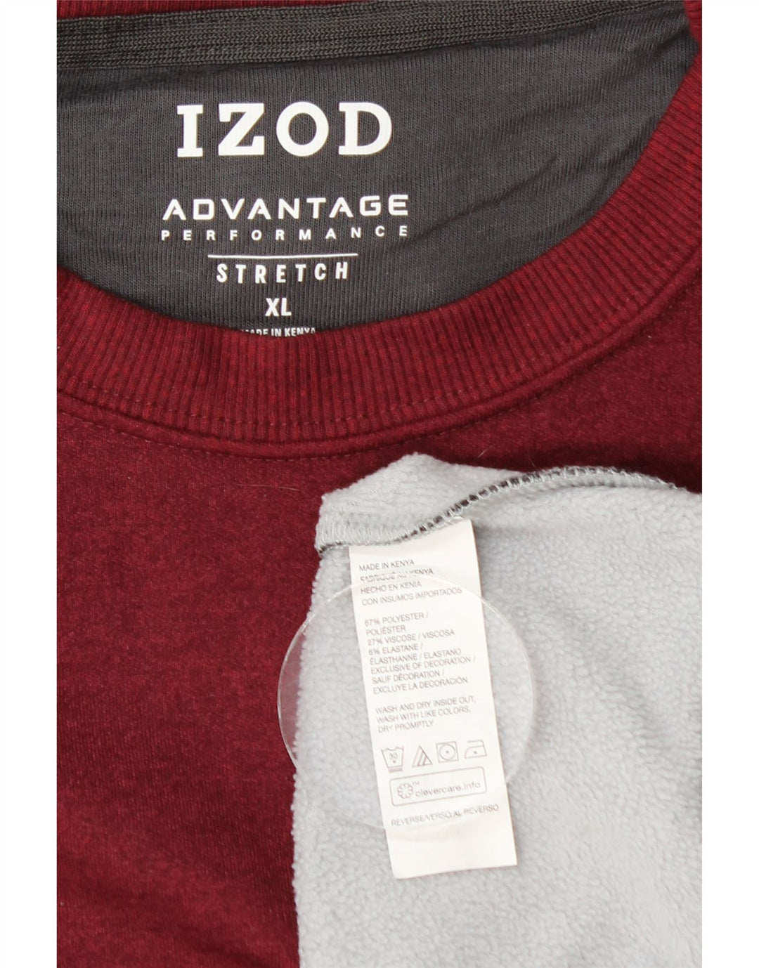 IZOD Mens Sweatshirt Jumper XL Grey Colourblock Polyester