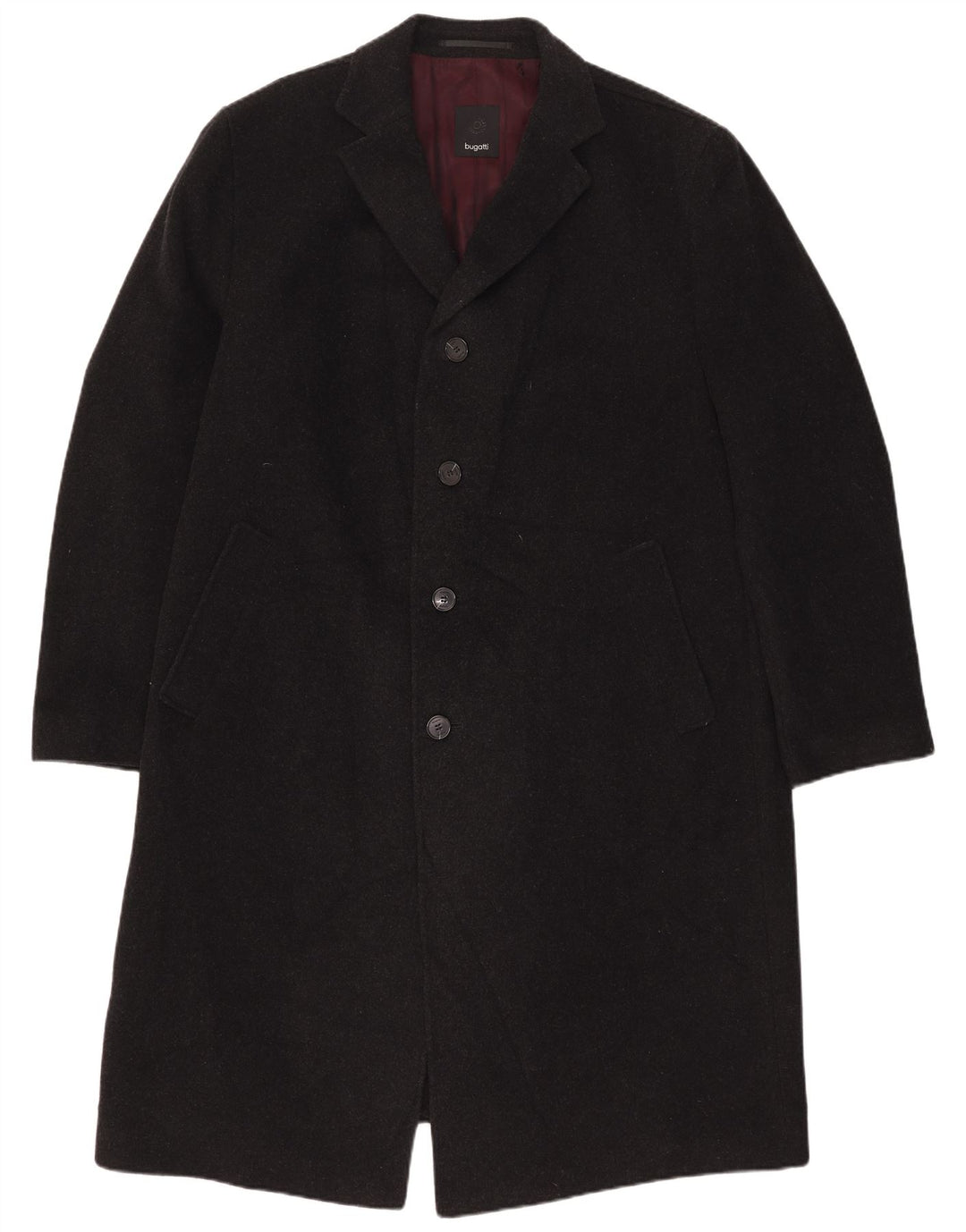 Bugatti Mens Overcoat UK 42 XL Grey Wool