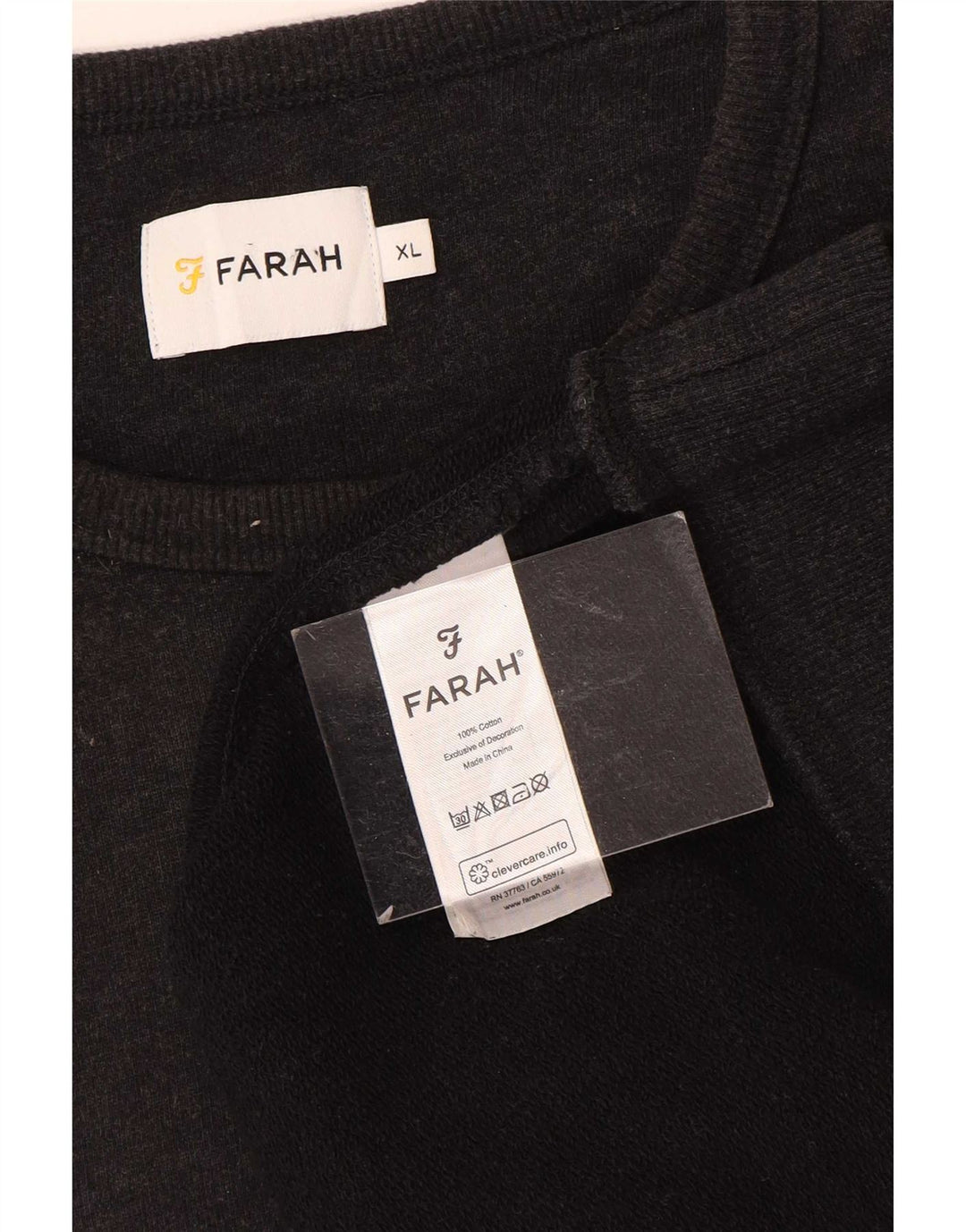 Farah Mens Sweatshirt Jumper XL Grey Cotton