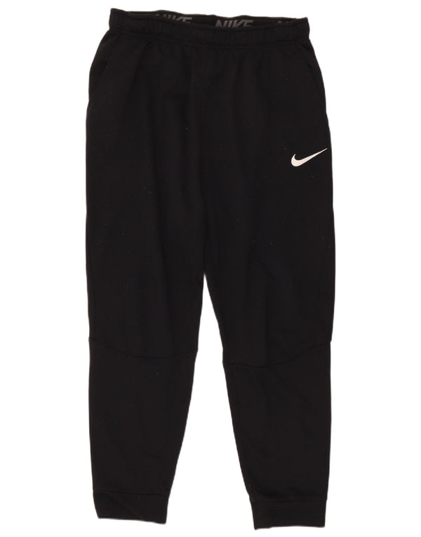 Nike Mens Dri Fit Tracksuit Trousers Joggers Large Black Polyester