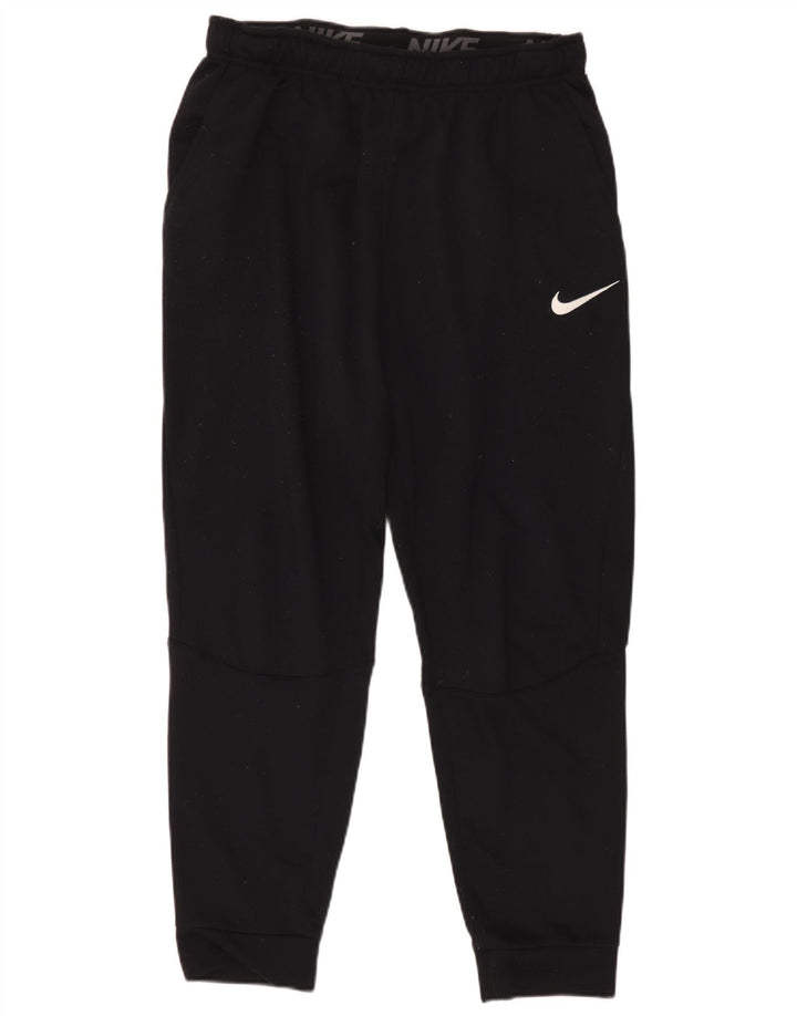 Nike Mens Dri Fit Tracksuit Trousers Joggers Large Black Polyester