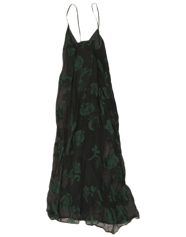 Gianfranco Ferre Womens Sleeveless Maxi Dress UK 8 Small Green Floral