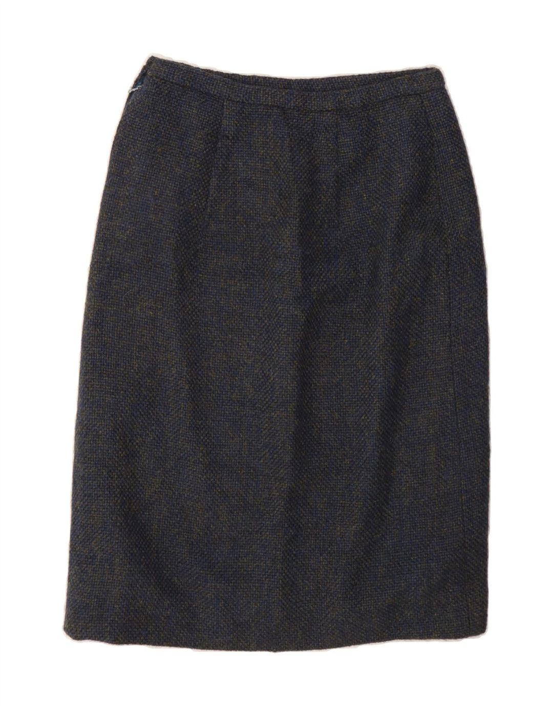 VINTAGE Womens Straight Skirt W28 Medium Navy Blue Wool Vintage Vintage and Second-Hand Vintage from Messina Hembry 