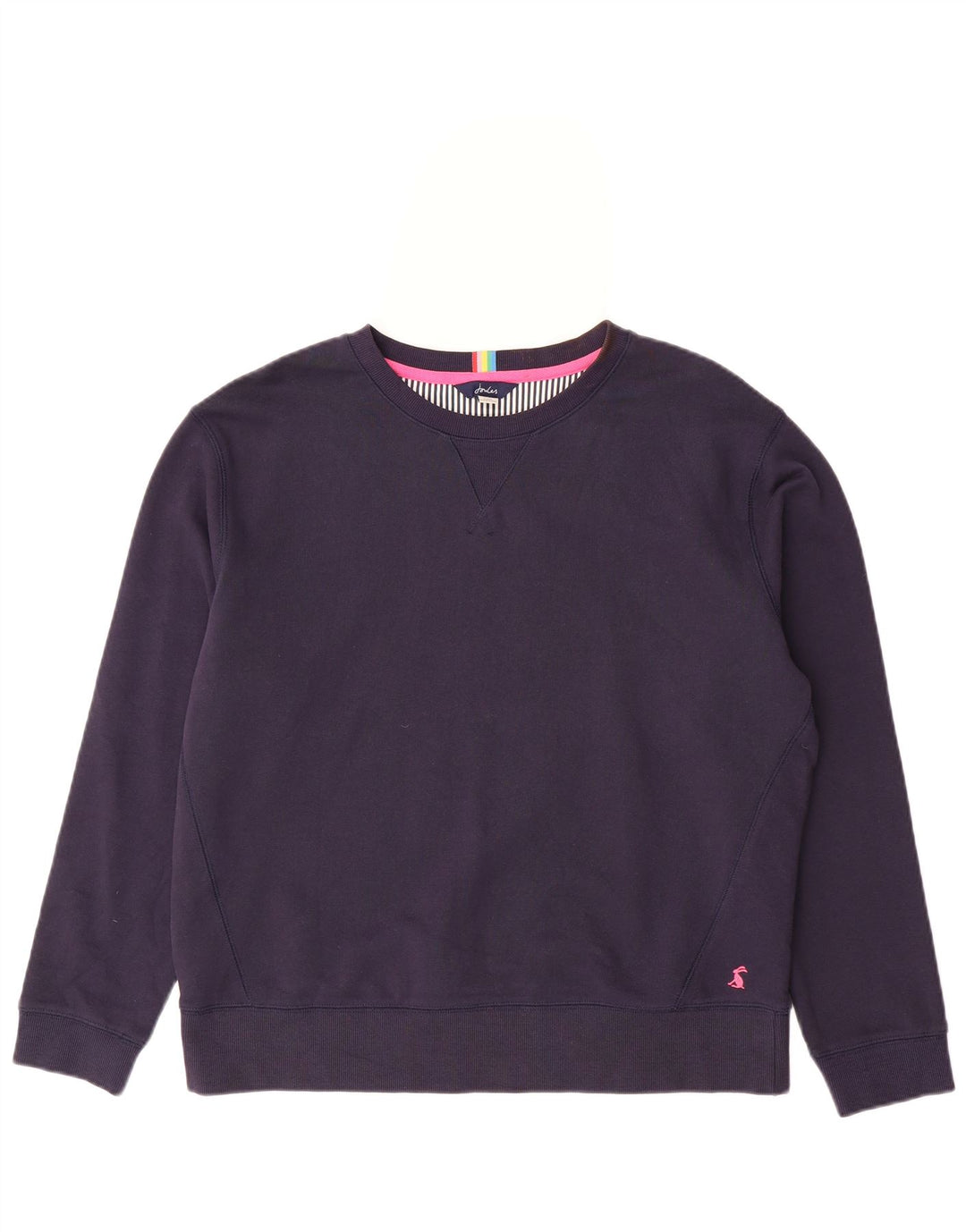 JOULES Womens Oversized Sweatshirt Jumper UK 12 Medium Navy Blue Cotton