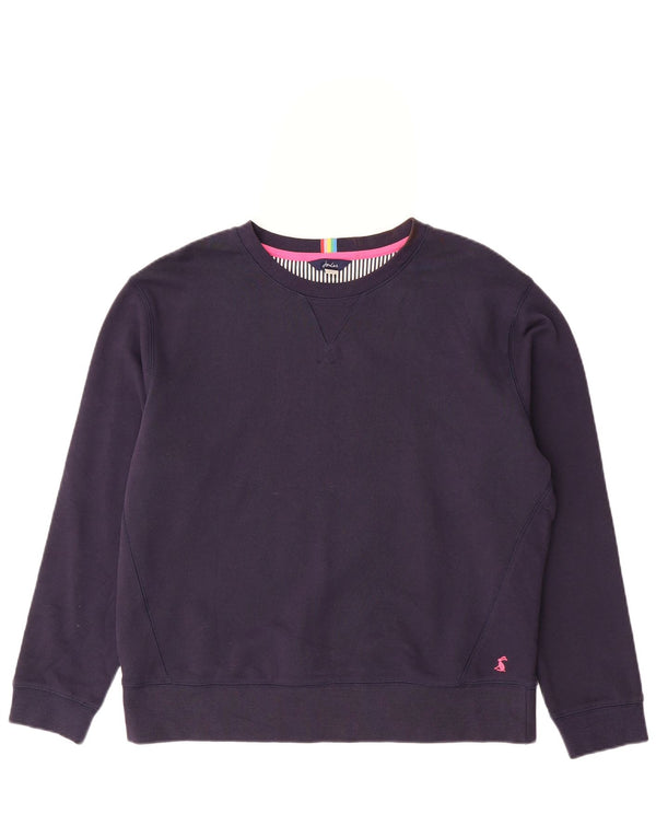 JOULES Womens Oversized Sweatshirt Jumper UK 12 Medium Navy Blue Cotton