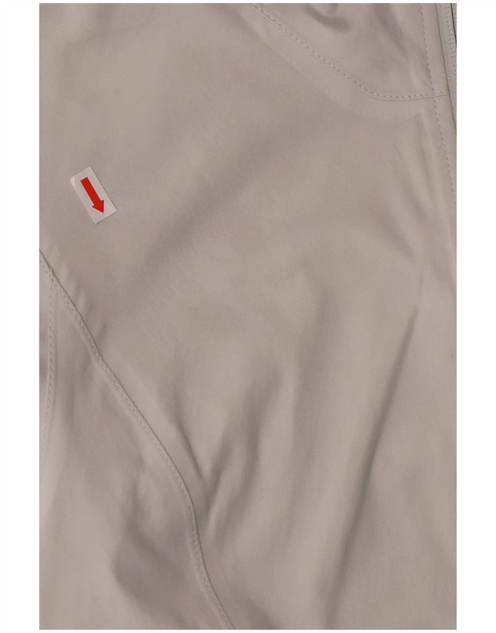 THE NORTH FACE Womens Hooded Rain Jacket UK 14 Large Grey Polyester