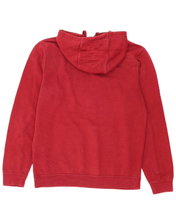 Nike Mens Hoodie Jumper Medium Burgundy Cotton