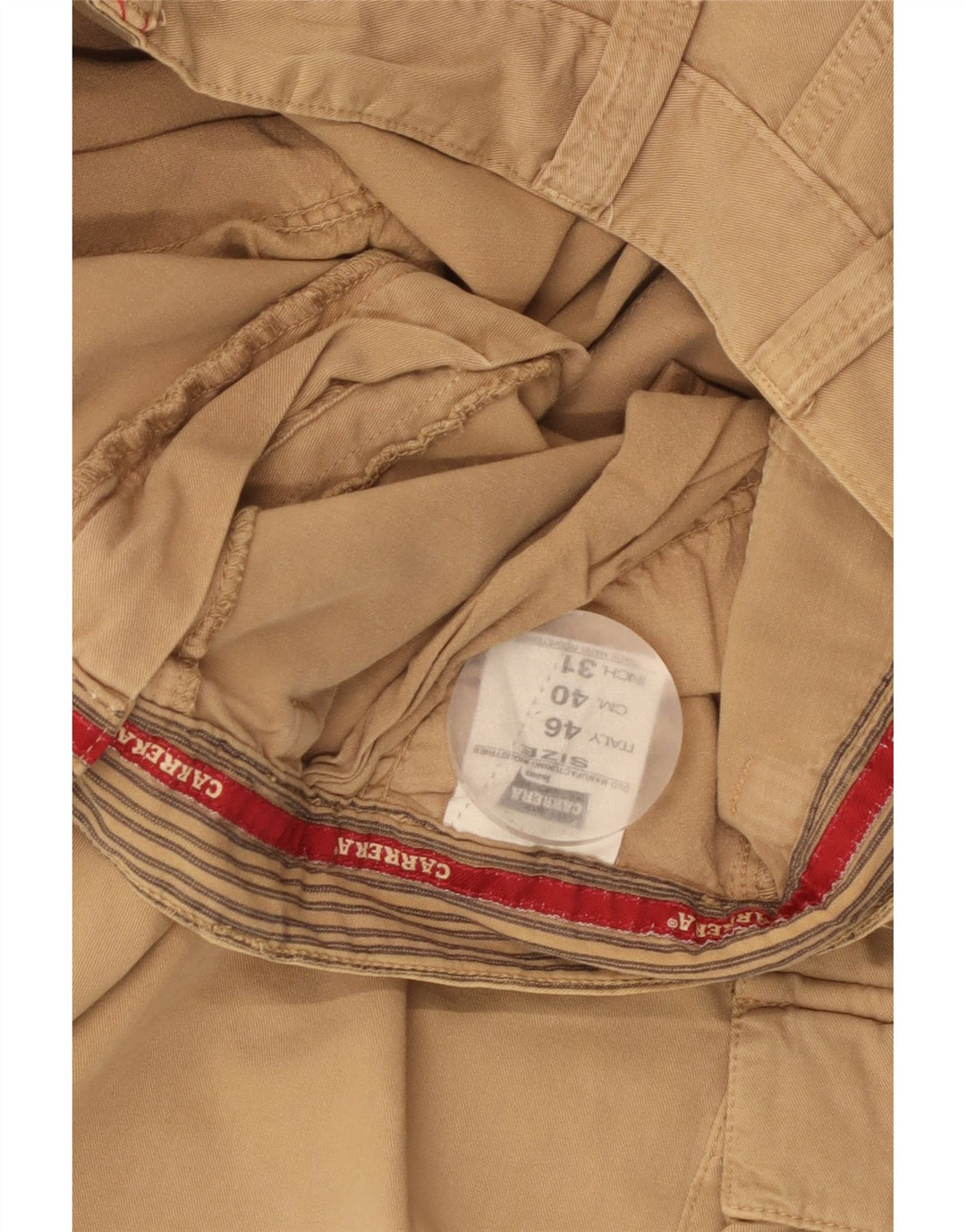 Carrera Mens Cargo Shorts W31 Medium Beige Cotton