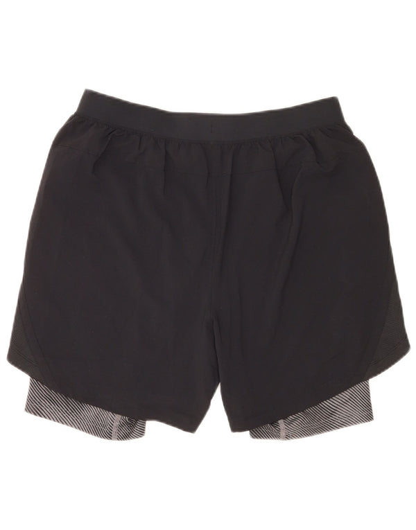 Under Armour Mens Fitted Graphic Sport Shorts Large  Black