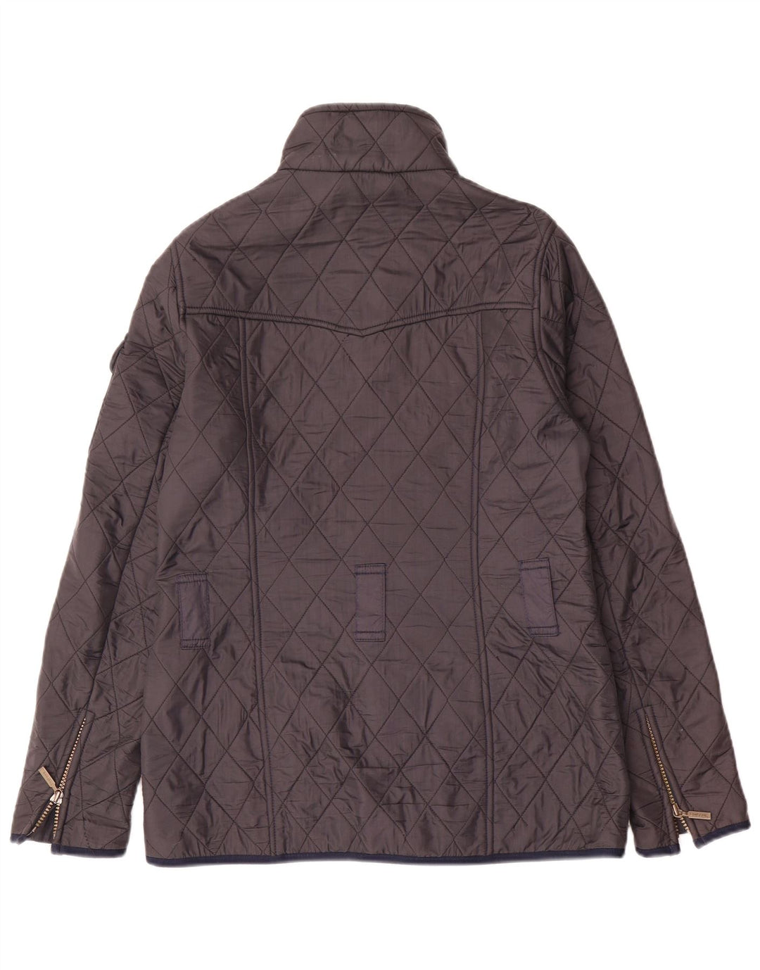 Barbour Womens Quilted Jacket UK 12 Medium Navy Blue Polyamide