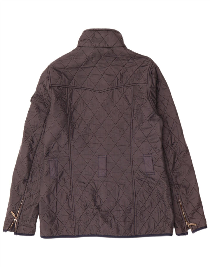 Barbour Womens Quilted Jacket UK 12 Medium Navy Blue Polyamide